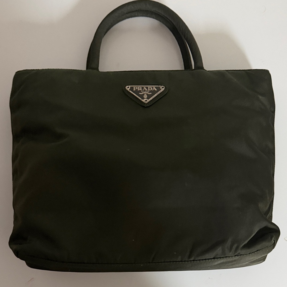 Prada Khaki Green Tote Bag